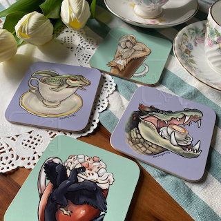 Dinosaur Tea Party Coasters