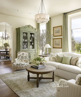 Elegant Green Living Room