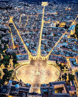 Piazza del Popolo Rome Aerial