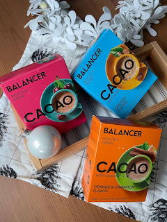 Balancer Cacao Tea Packets Display