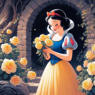 Snow White with Yellow Roses