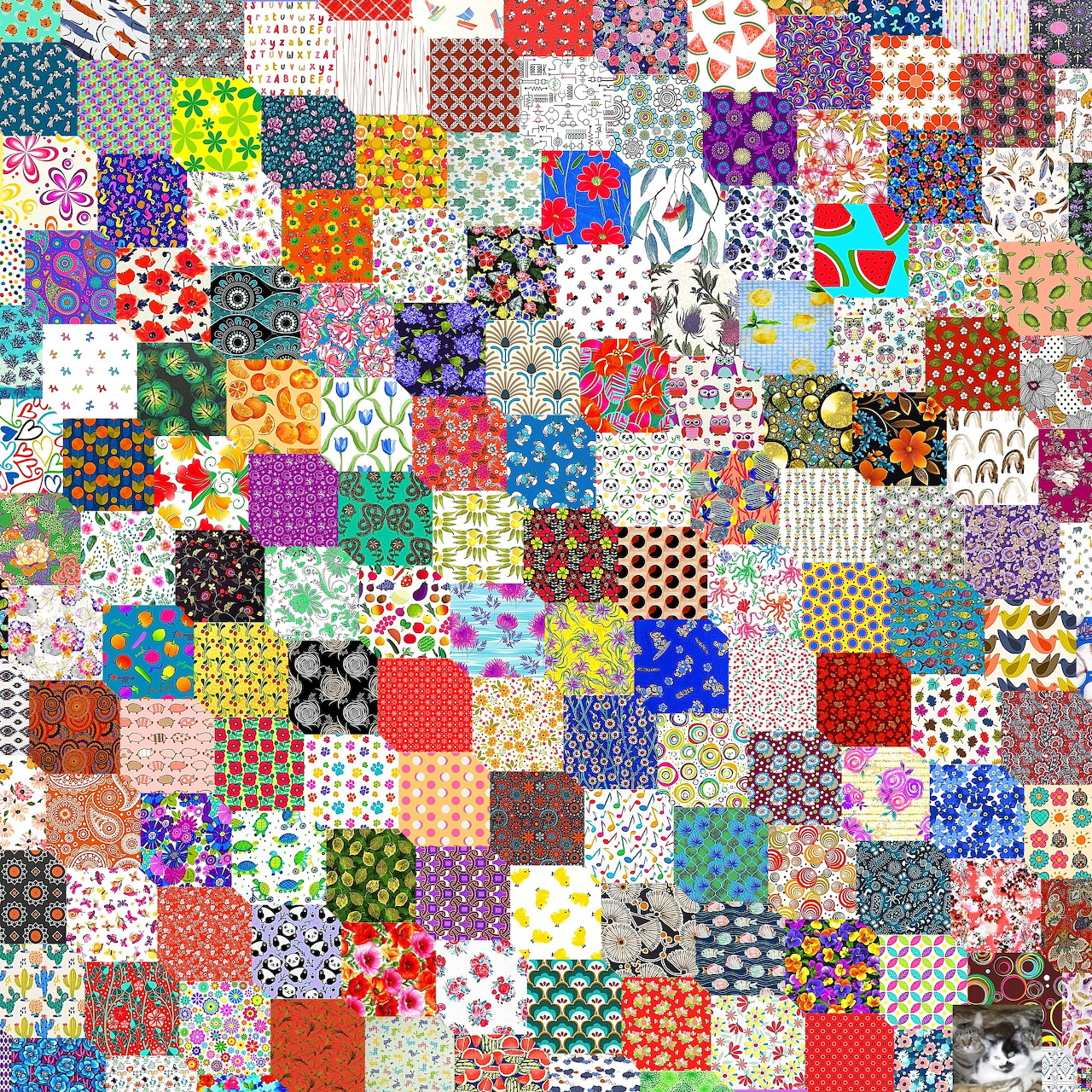 Colorful Patchwork Quilt Pattern