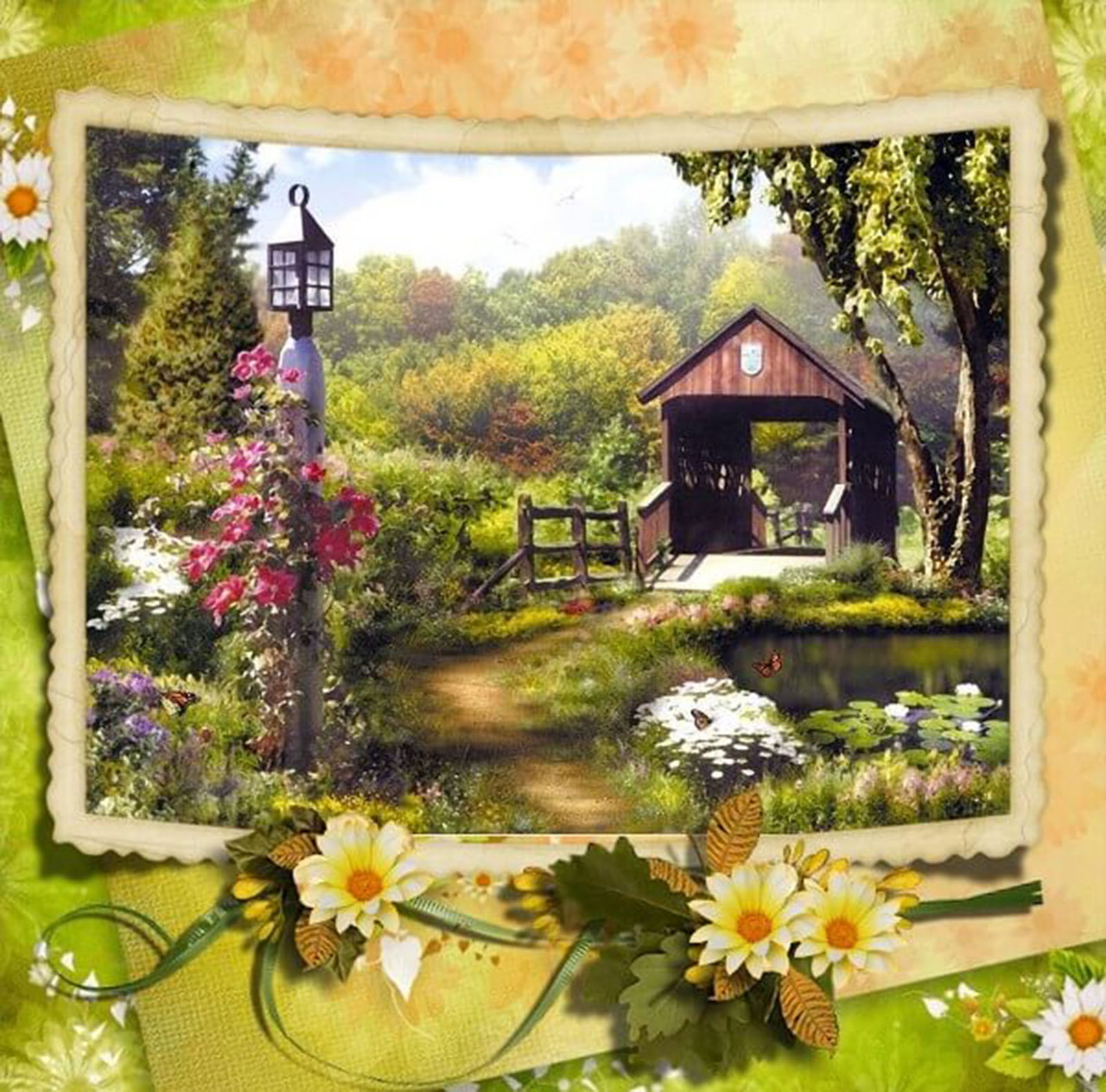 Cottage Garden Painting