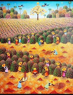 Cultivateurs Harvest Painting