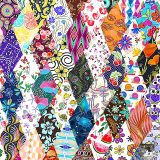 Colorful Patchwork Pattern Collage