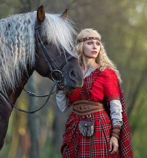 Woman with Medieval Horse