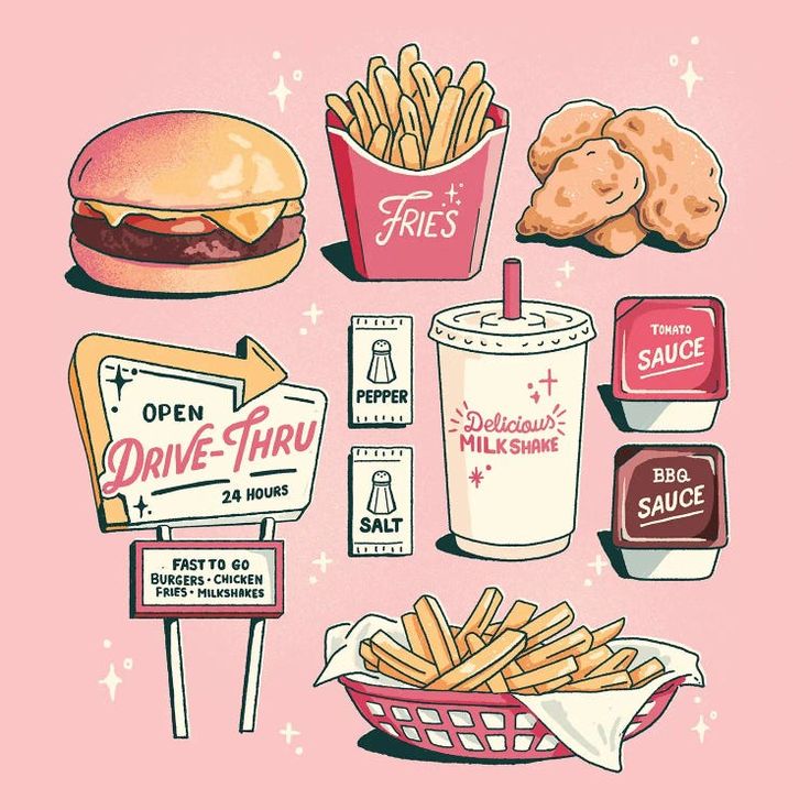 Fast Food Illustration