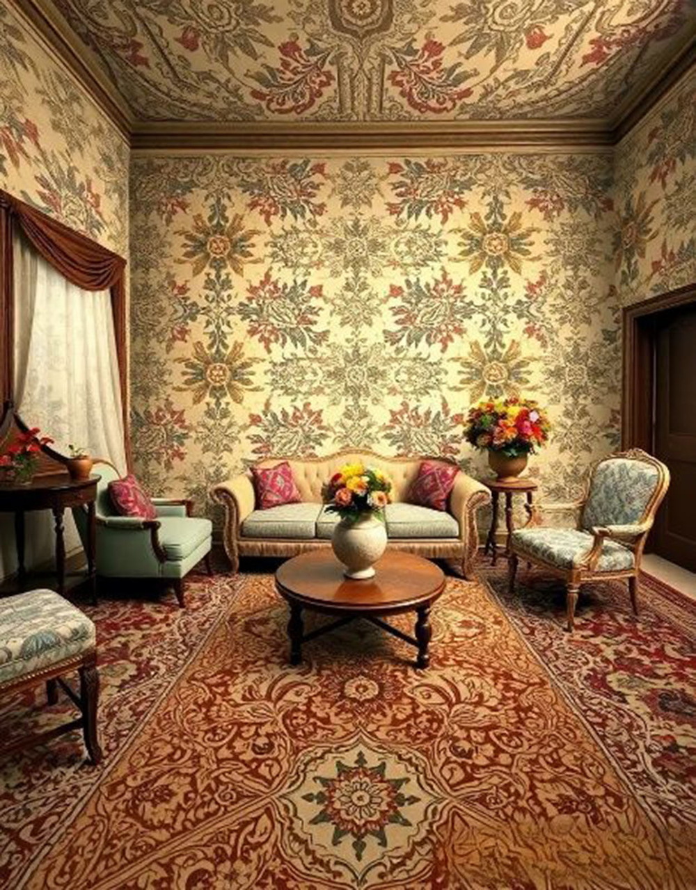 Vintage Ornate Living Room