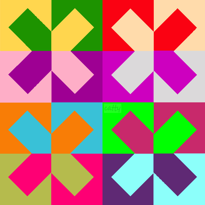 Colorful Geometric Pattern Grid