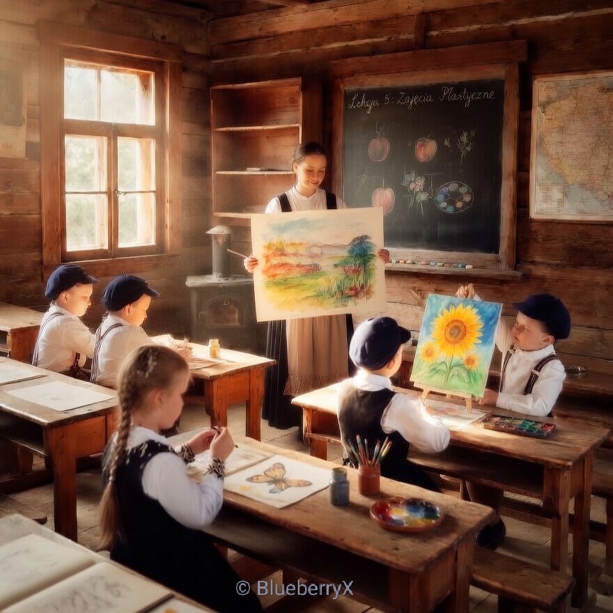 Vintage School Art Class