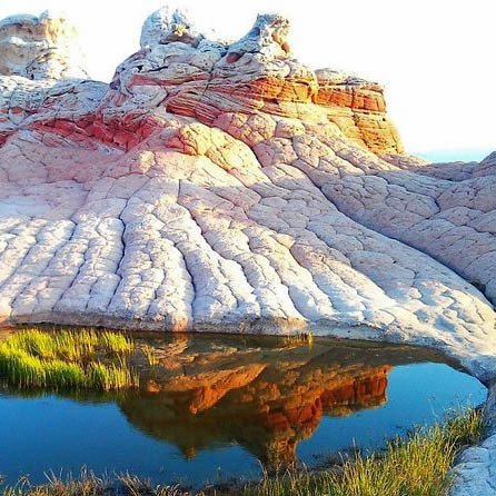 White Rock Cliffs Reflection
