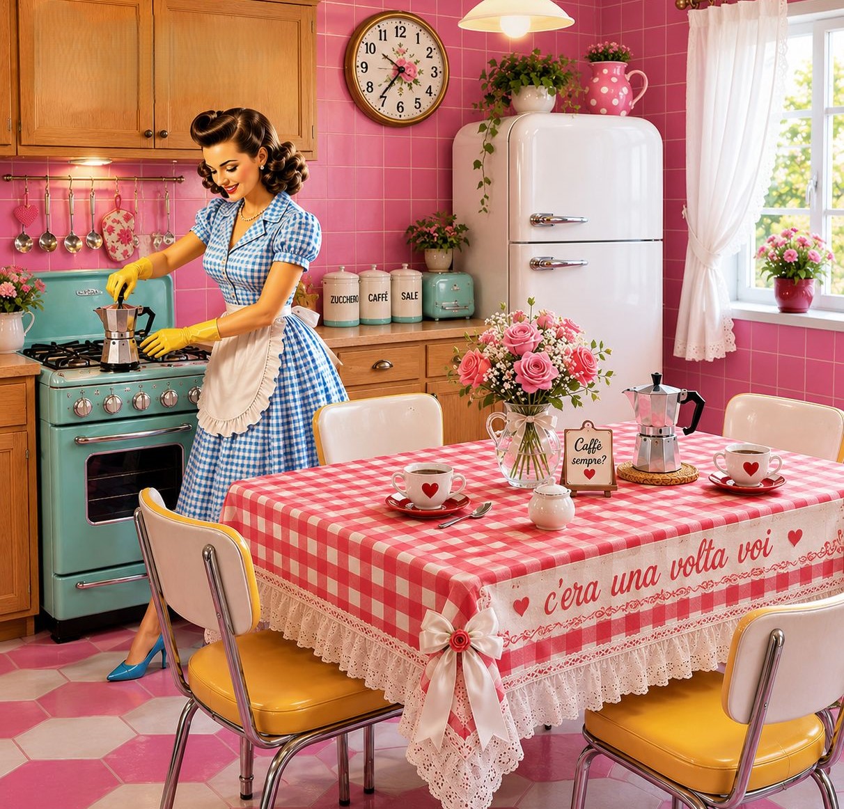 Retro Pink Kitchen