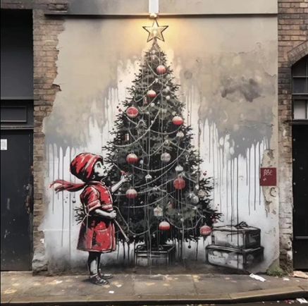 X-Mas Banksy Street Art