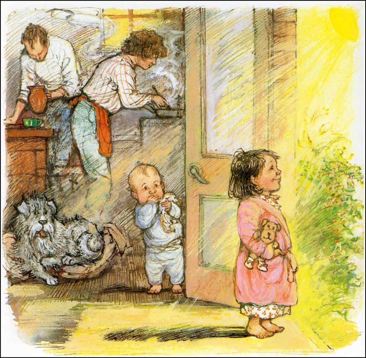 Children Morning Sunshine Illustration