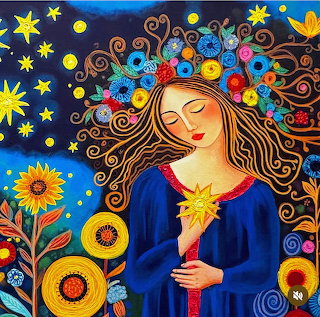 Woman with Sunflower Crown
