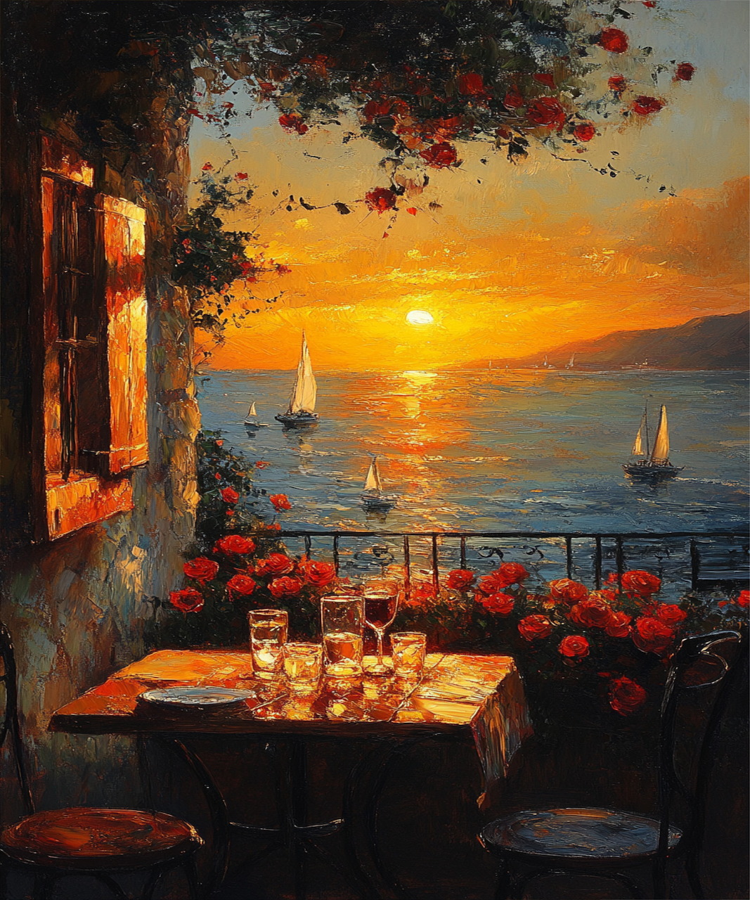 Sunset Terrace Mediterranean View