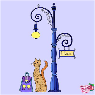 Cat and Lamp Post