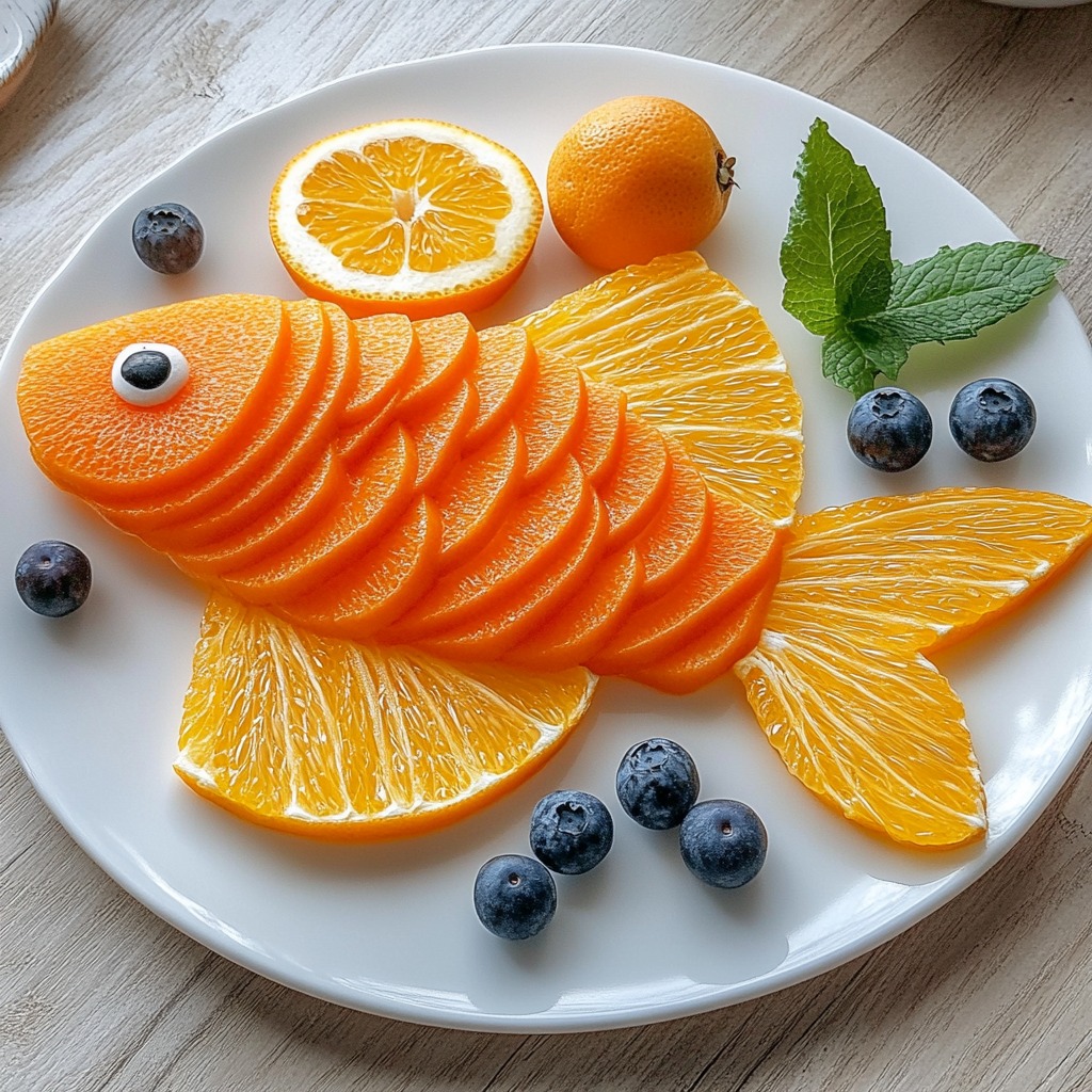 Orange Fish Food Art
