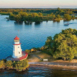 St. Ignace Lighthouse at Sunset