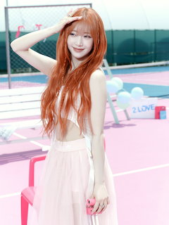Woman on Pink Court