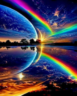 Rainbow Earth Reflection