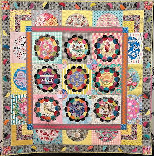 Colorful Hexagon Flower Quilt