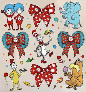 Dr Seuss Characters Collage