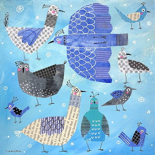 Colorful Folk Birds
