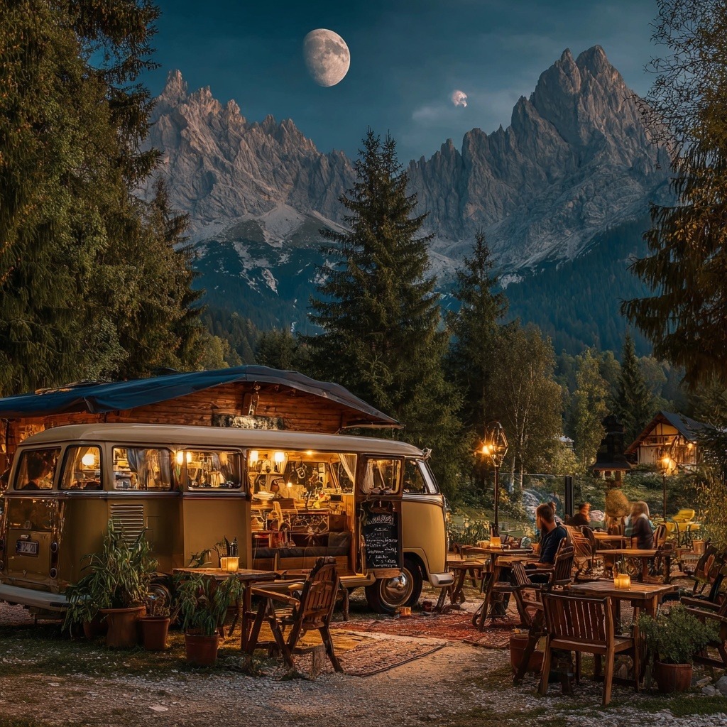 Mountain Café at Dusk