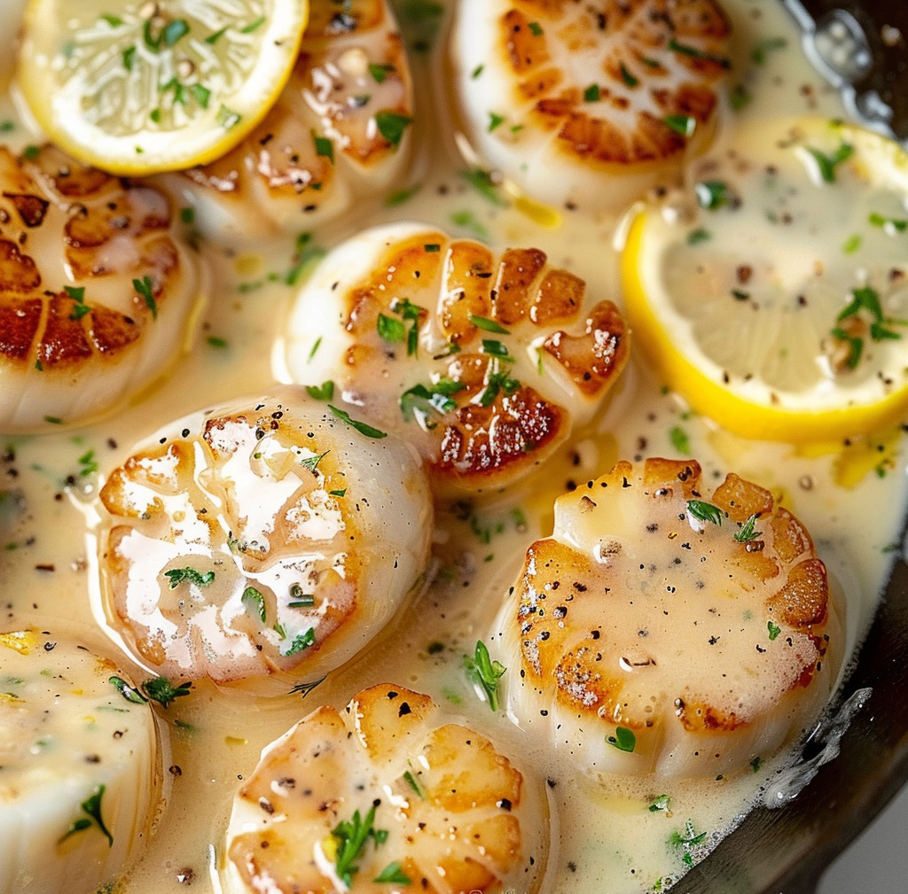 Seared Scallops with Lemon Butter