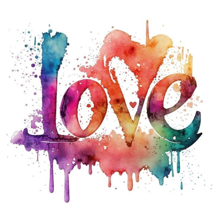 Watercolor Love Heart