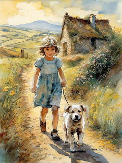 Painted portrait of a child with colorful expressive brushstrokes