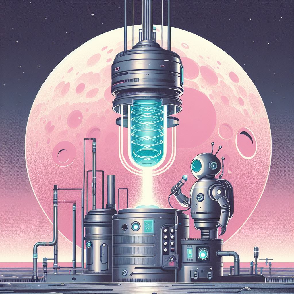 Futuristic Robot Industrial Scene