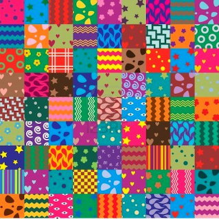 Colorful Fabric Patchwork Quilt