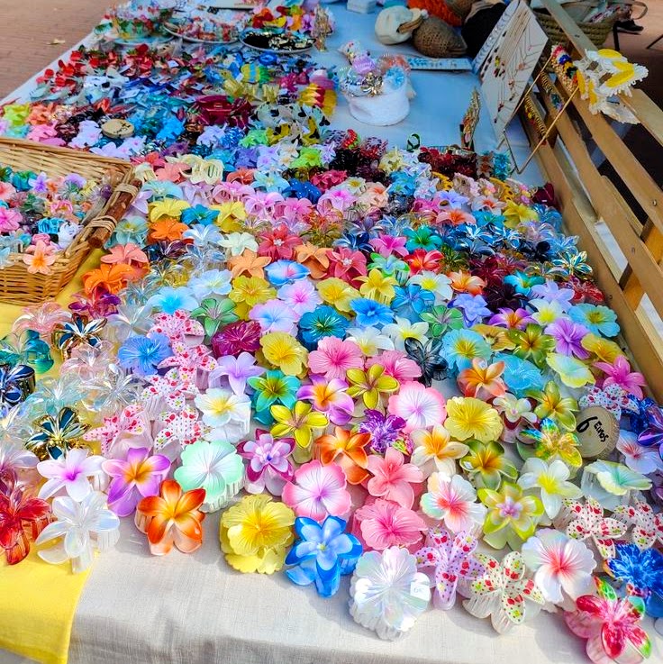 Colorful Flower Hair Clips