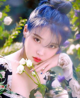 IU Blue Hair Portrait
