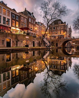 Utrecht Canal at Dusk