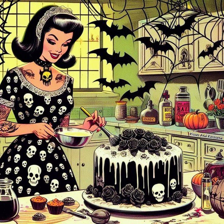 Halloween Baking Gothic Girl