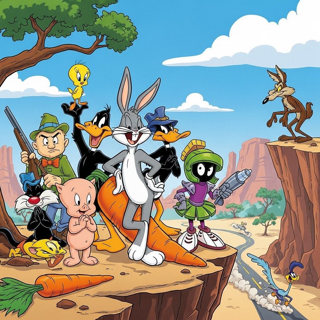 Loney Tunes Characters Desert