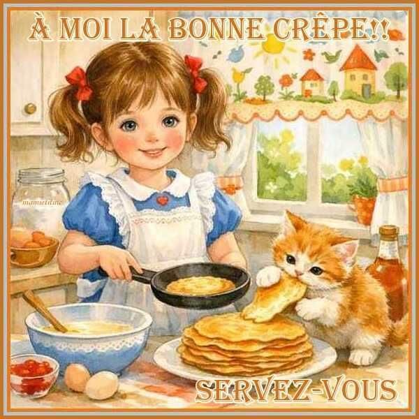Girl Making Crepes