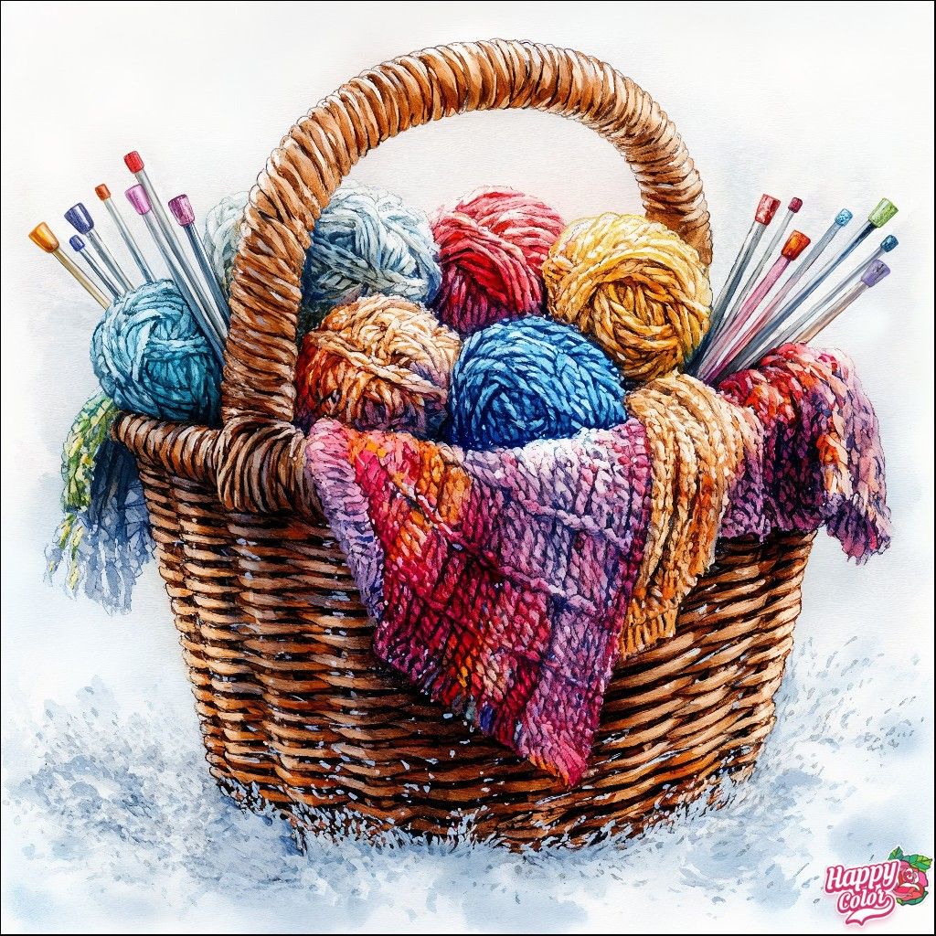Knitting Yarn Basket