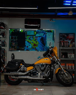 Orange Harley Davidson
