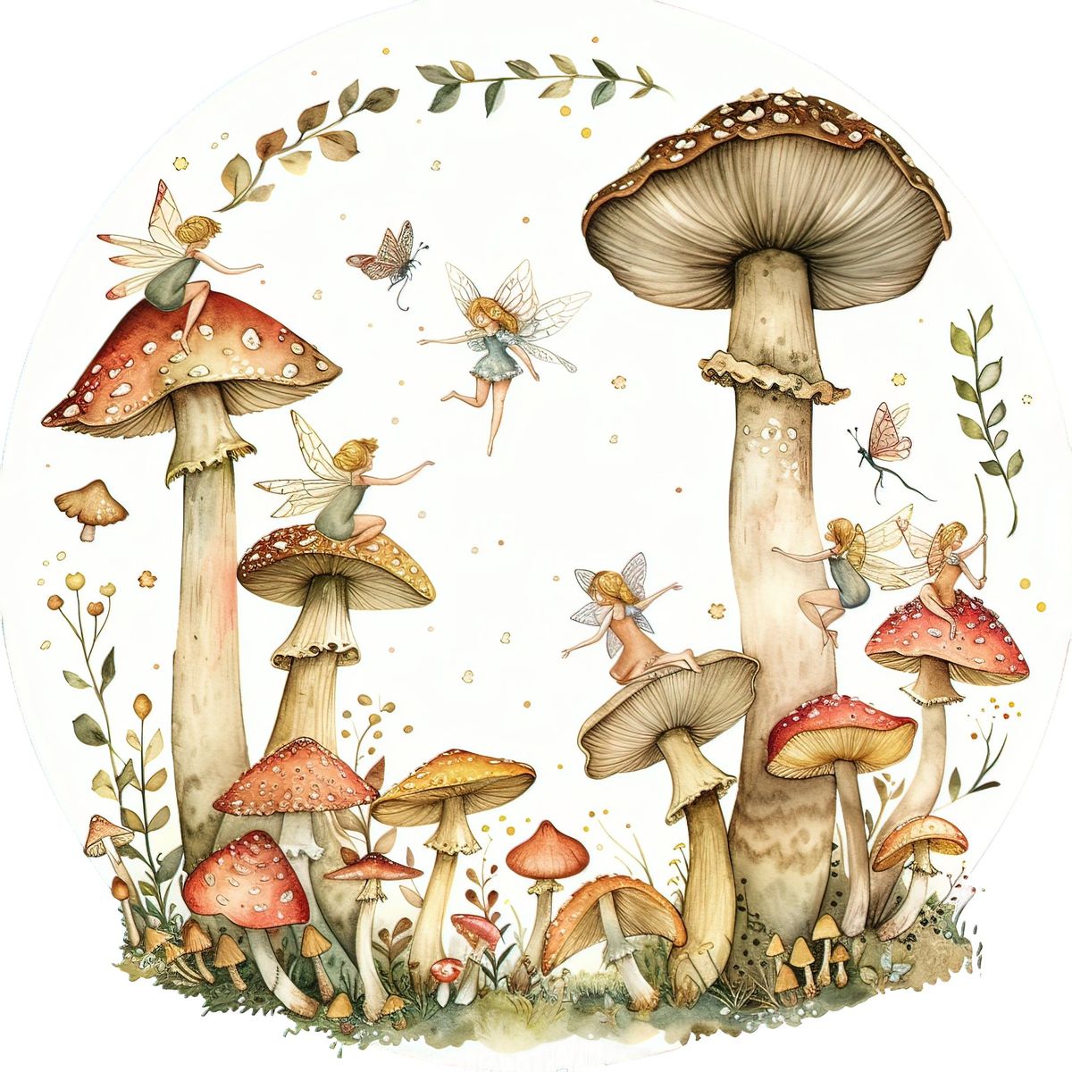 Whimsical Mushroom Garden