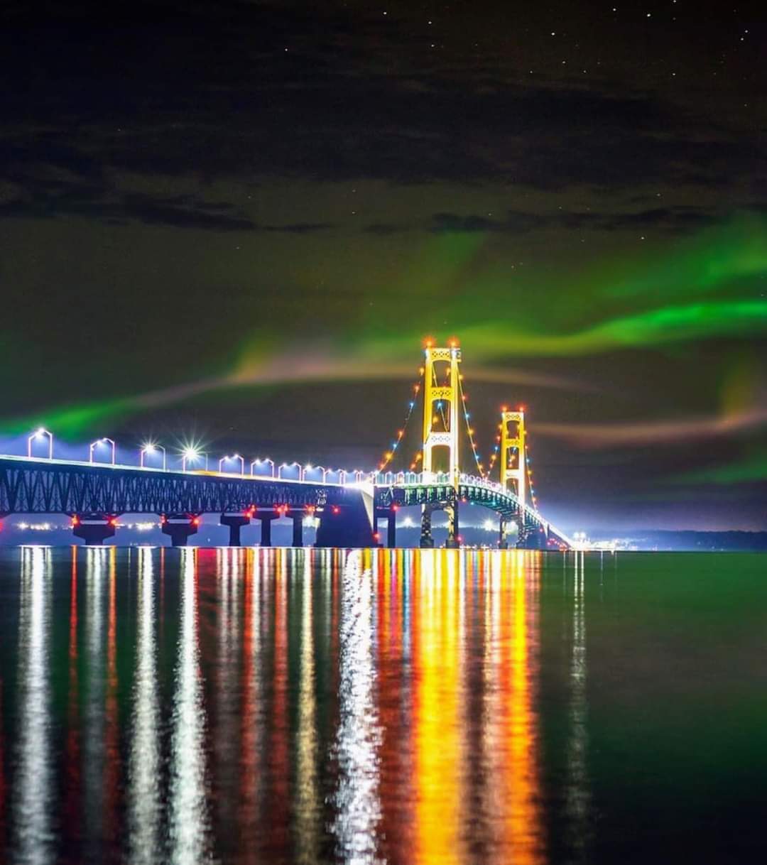 Mackinac Bridge Northern Lights