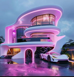 Neon Futuristic House