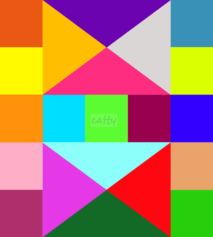 Abstract geometric pattern with colorful triangles, squares and rectangles in bright hues