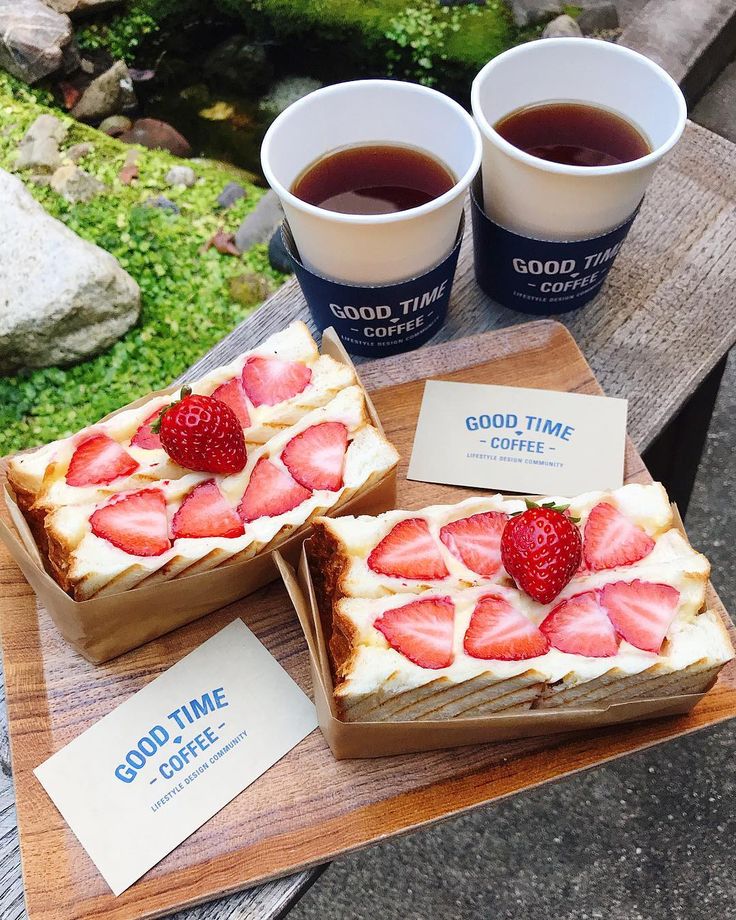 Strawberry Toast and Coffee