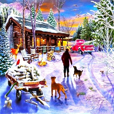 Winter Cabin Refuge