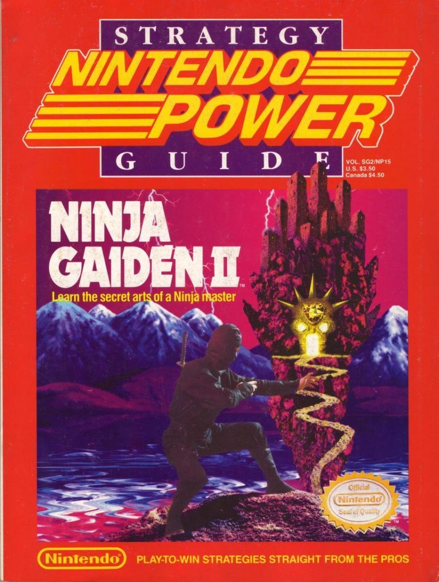 Nintendo Power Strategy Guide cover for Ninja Gaiden II with a ninja character on a red background