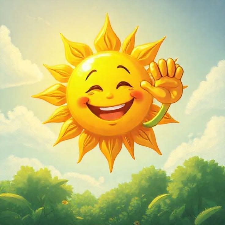 Smiling Sun Cartoon